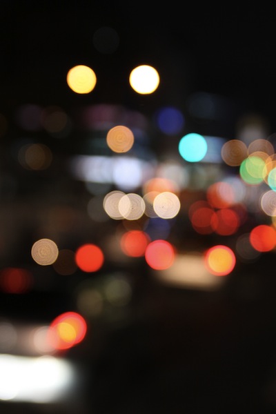 Blur of city lights